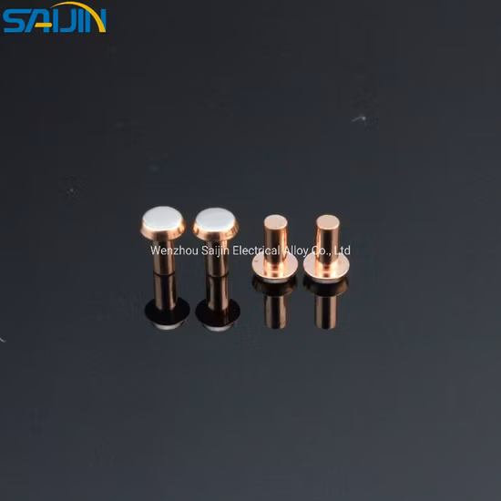 Rivets de Contact de commutateur de vente directe d'usine petite résistance 16A Agni90/10 Rivets de Contact électrique bimétalliques à base de cuivre
